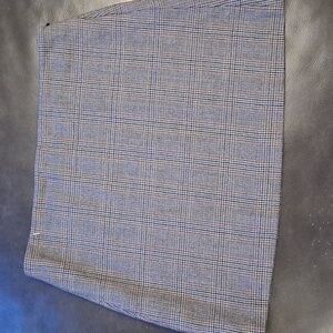 Grey Brown Black Plaid Mini Skirt